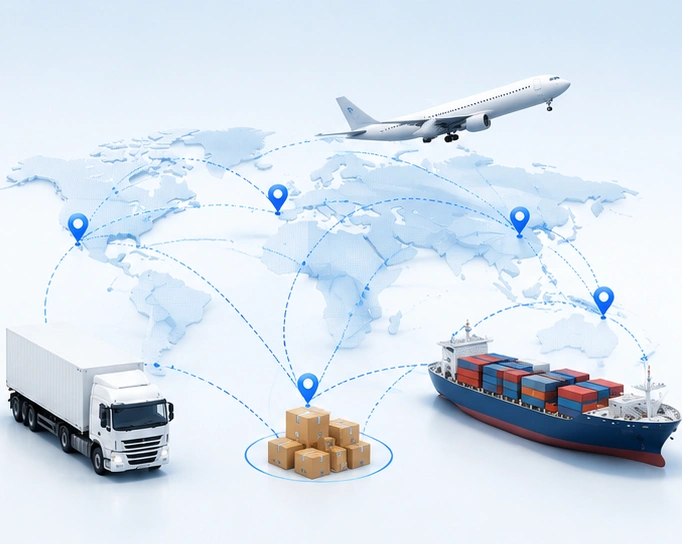 AI-Powered Logistics Control Tower Dashboard with shipment visibility and transportation analytics
